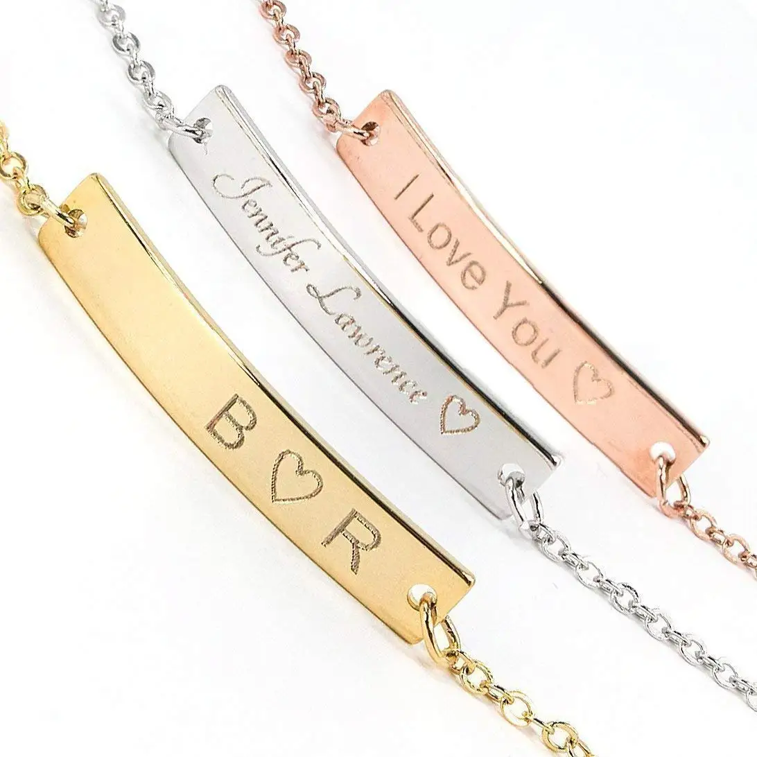 Dainty Gold Bar Bracelet For Women Simple Delicate Thin Cuff Bangle Hook  Bracelet 18k Gold Plated Handmade Minimalist Jewelry