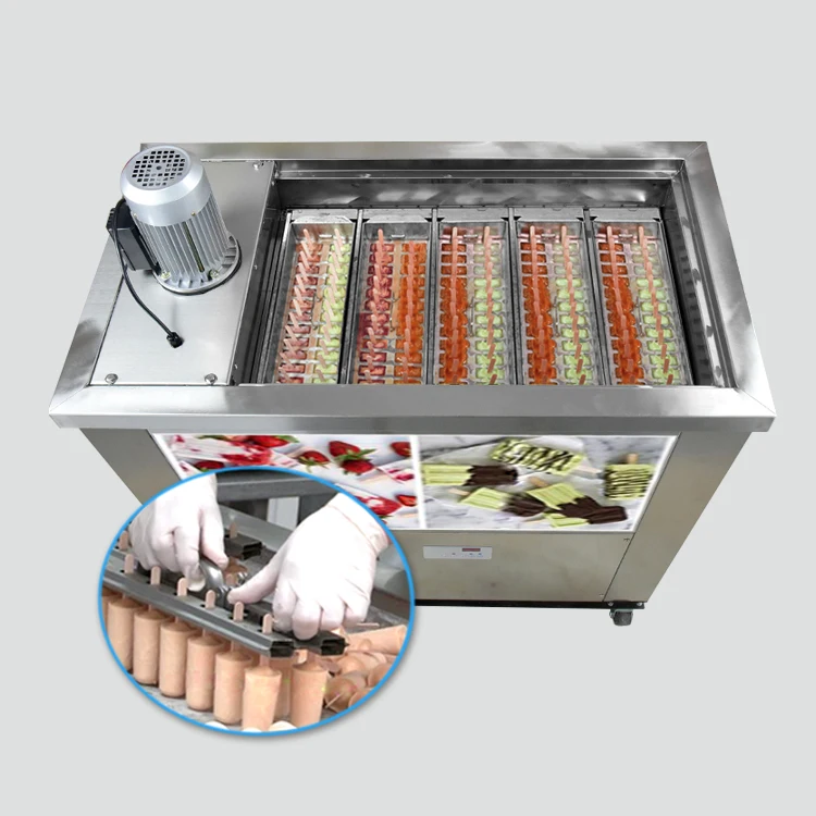 Kolice Commercial Ice Popsicle Machine,Ice Pops Machine,Ice Cream Bars  Machine-3 Slim Molds