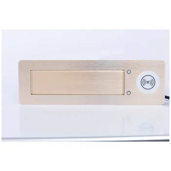 Furniture Hidden Desktop Rotating Cable Cubby Electrical Socket Panel Mount Socket with Wireless Charger