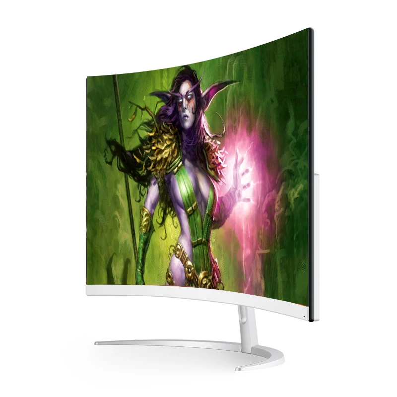 White 27 Inch 2K Curved Gaming Monitor - 144Hz IPS Panel, 250cd/m
