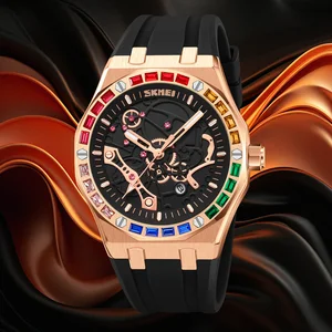 Irregular Shape Luxury Men's Watch SKMEI Model Skmei 9365 Water Resistant Quartz Silicone Strap Custom Design 45mm