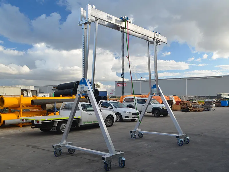 2 Ton Mobile Portable Adjustable Lifting Equipment Aluminium Gantry ...