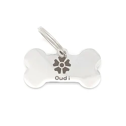 Этикетка дизайн милая бирка в форме кости для собаки лазерная гравировка на заказ с металлическим именем животного