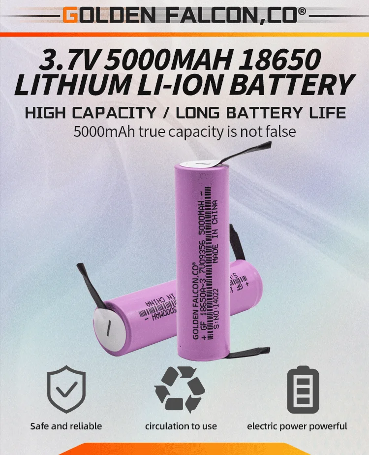 3 7v Lithium Ion Battery High Capacity 5000mah 18650 Electric Rechargeable Li Ion Battery Buy