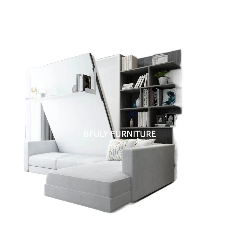 Luxury Queen Space Saving Vertical Hide Away Wall Mounted Folding Sofa Wall Beds Mechanism