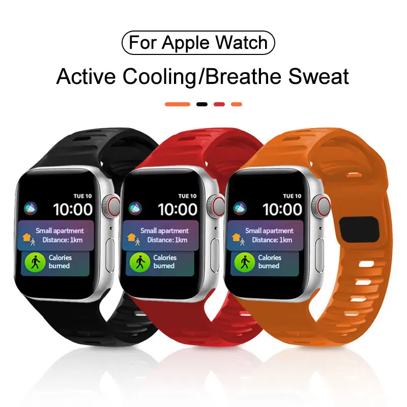 Sport For Apple Watch Strap Smart Buckle Silicone Band 44/45/42/40/41