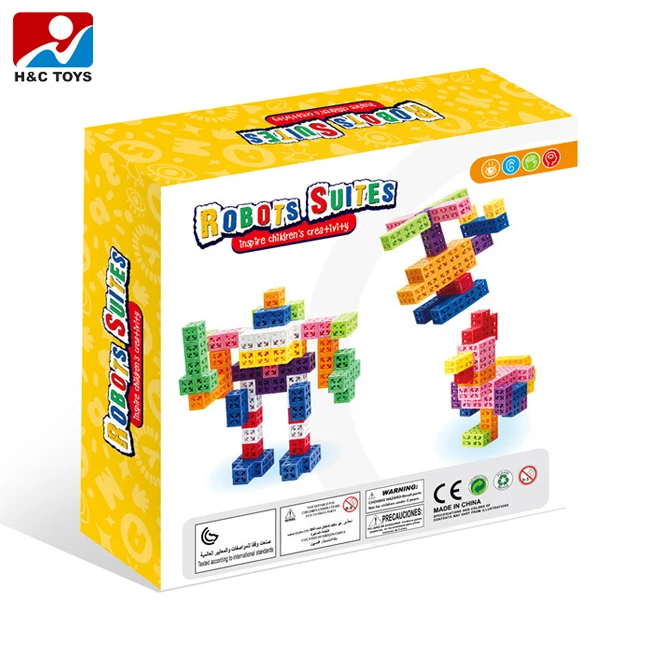 DIY square Block Toys Puzzle Game 88pcs Kids Toy of Intellectual Building Stacking Blocks