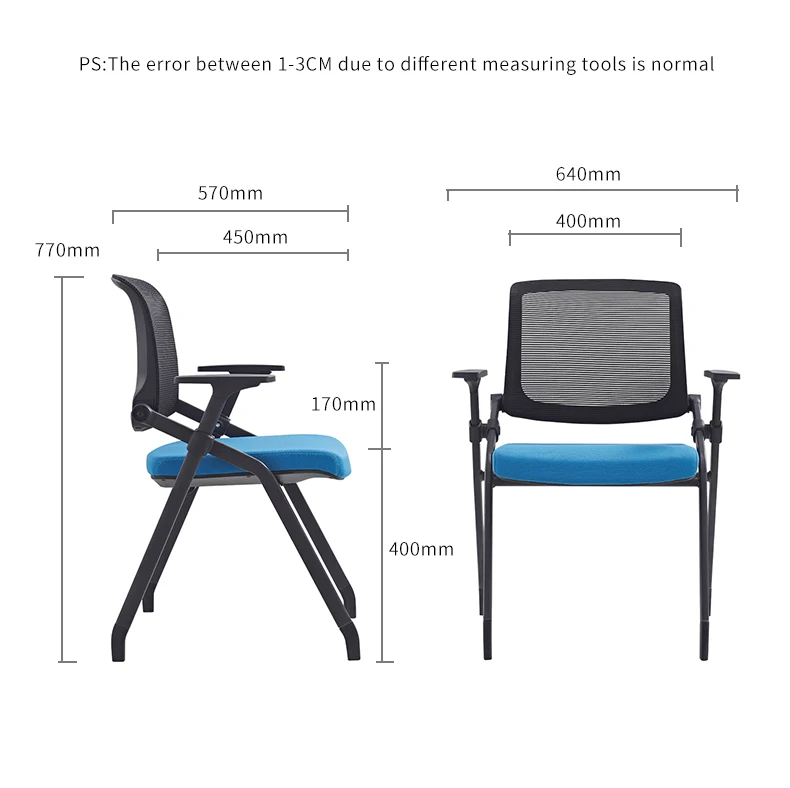 product customization school banquet dining wholesale furniture game classroom training office chair with writing board chair hall-105