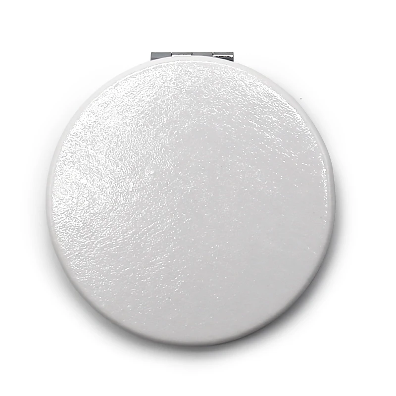 Новое Дешевое индивидуальное металлическое зеркало для макияжа из искусственной кожи с двусторонней