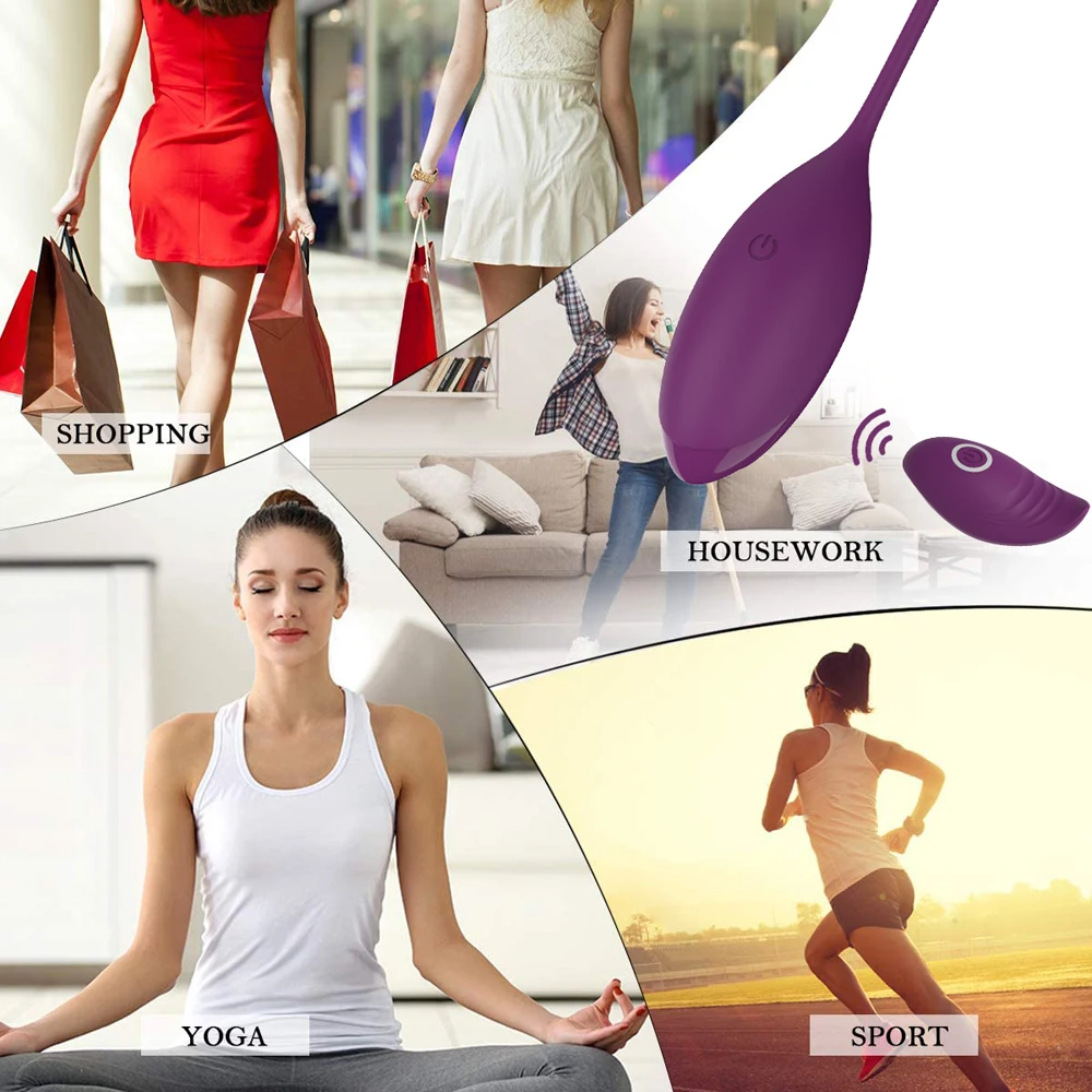 YLove Newest Design Remote Control USB Rechargeable Vagina G Spot Vibrating Egg  Sex Toys Ben Wa exercise Kegel For Women