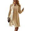 Yellow mother of the bride dresses with jackets tea length
