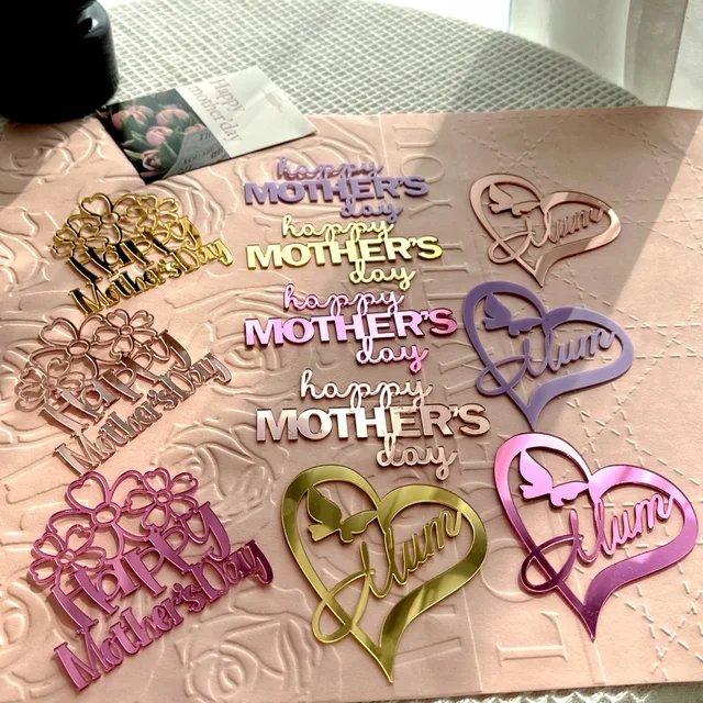 Ins wind mother's day acrylic cake decoration mother side cake plugin cake topper decoration