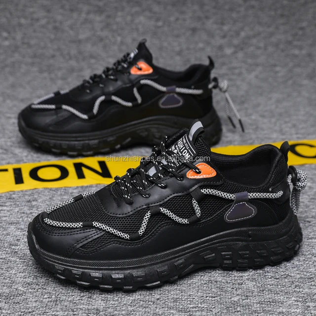 High Quality Breathable Men's Casual Sport Shoes Top Grade Vietnam Bieg Color Running Shoes with Mesh Lining