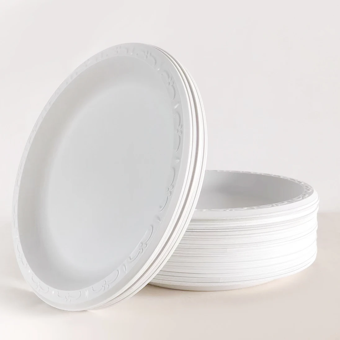 9" Ecofriendly Round Plate Recyclable Disposable Plastic Pp Plates