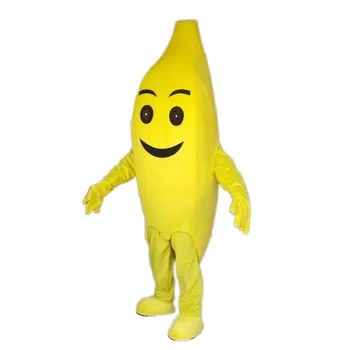 Hot Sale yellow banana Mascot Costume fruit costume Advertising Fancy Dress For Adult halloween party supplies