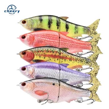 CHEERY Lure Artificial Hard Bait Hard Tail Two Vib Simulation S-Shaped Swimming Bionic Lure Fishing Gear With Hooks – Hard Lure – view 2