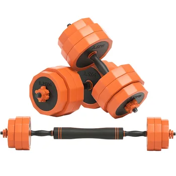 Adjustable Dumbbell Set 10kg-40kg 4 in 1 Rubber Coated Iron Sand Barbell Weight Used As Kettlebell & Push up Stand