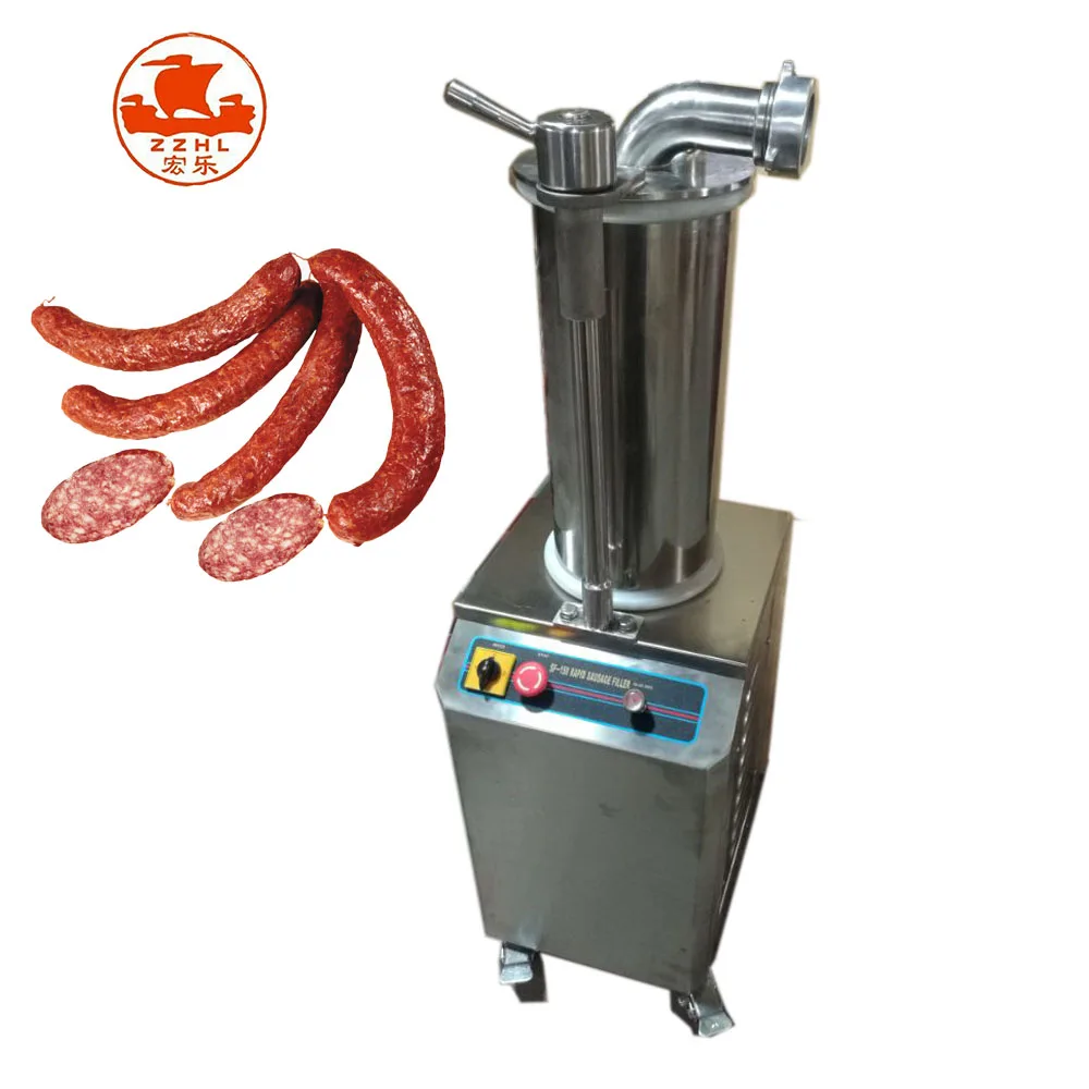 High Quality Automatic Churrera Machine Sausage Filler With Twister 35L Hydraulic Sausage Filling Making Machine Meat Extruder