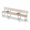 Chaise avec dossier en fer forgé et bois massif, hauteur d'assise 300*80*45.