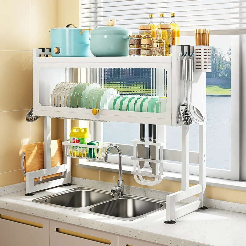 NEW Guangdong Kitchen Over The Sink Corner Storage Drain 2 Tier Bowl Cups  Spoon Organizer Cabinet Layer Dish Drying Rack Holder - Buy NEW Guangdong  Kitchen Over The Sink Corner Storage Drain