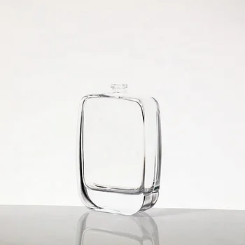 high-end customized clear glass perfume bottle luxury square round cylinder shape spray bottle thick bottom