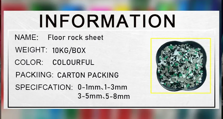 Epoxy Flakes Floor Flakes for Decorative Floors and Crafts Polymer Sheet factory