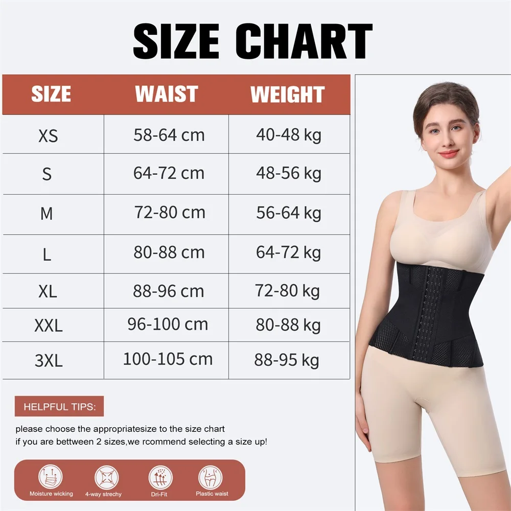 Waist Cincher Trimmer Belt Double Trimmer Shaping Wrap Girdle Full Body Corset Waist Trainer Shaperwear Tummy Control Shaper