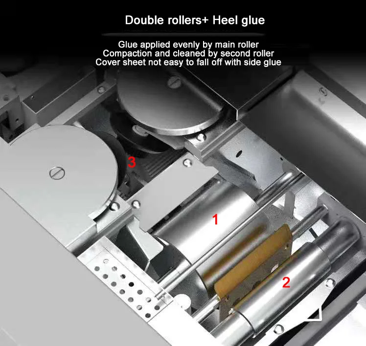 Inverter Book Binder Notebook A4 Two Rollers and Heel Glue Eva Hot Melt Glue Binder Machine Perfect Book Binding Machine TC60A4