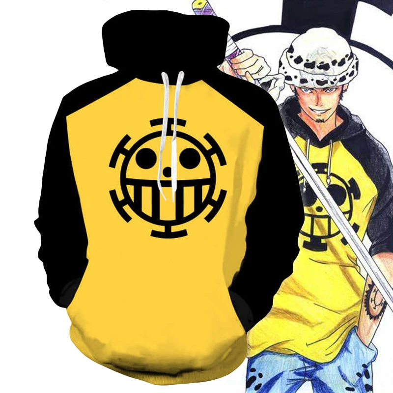 Trafalgar Law Sweatshirts Anime One Piece 3d Hoodie Cosplay Costume Yellow  Thin Pullover Hoodies Tops Outerwear Coat Outfit - Buy Game Costumes,Novelty  & Special Use,Cheap Game Costumes Product on 