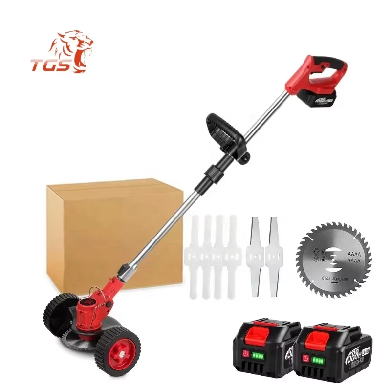 TGS Wholesale 21V Cordless Lawn Trimmer Super Cheap Handheld Grass Cutter Machine with Battery Power for Garden & Outdoor Use