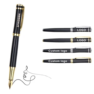 Custom Printed Logo Engraved Creative Metal Fountain Pen Wholesales Personalized Advertisement Gift