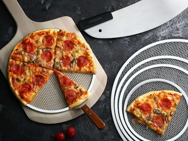 Commercial Grade Aluminum Alloy Pizza Peel Round Baking Trays 6 Inch Width