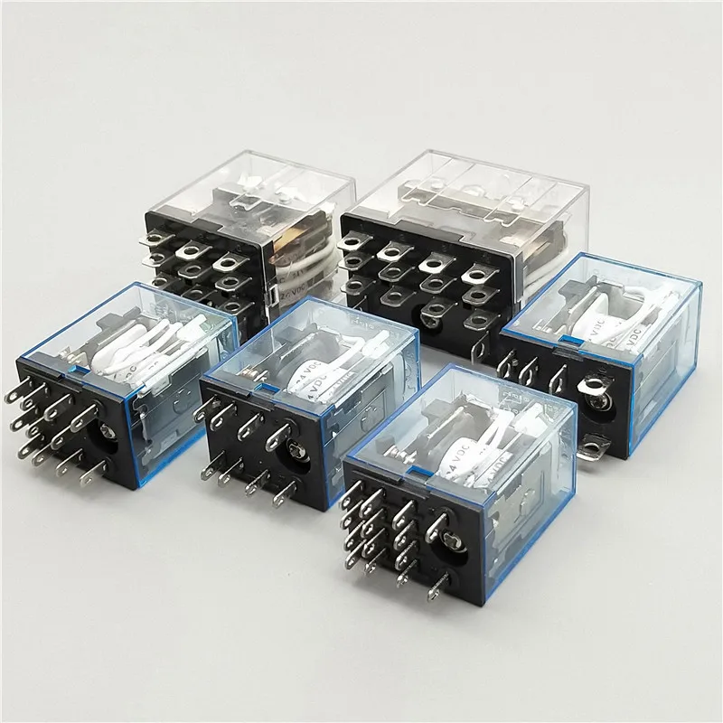 Small Intermediate Relay Base 8 Pin 14 Pin with MY2NJ LY2NJ MY4NJ Electromagnetic Mini MY2 Relay