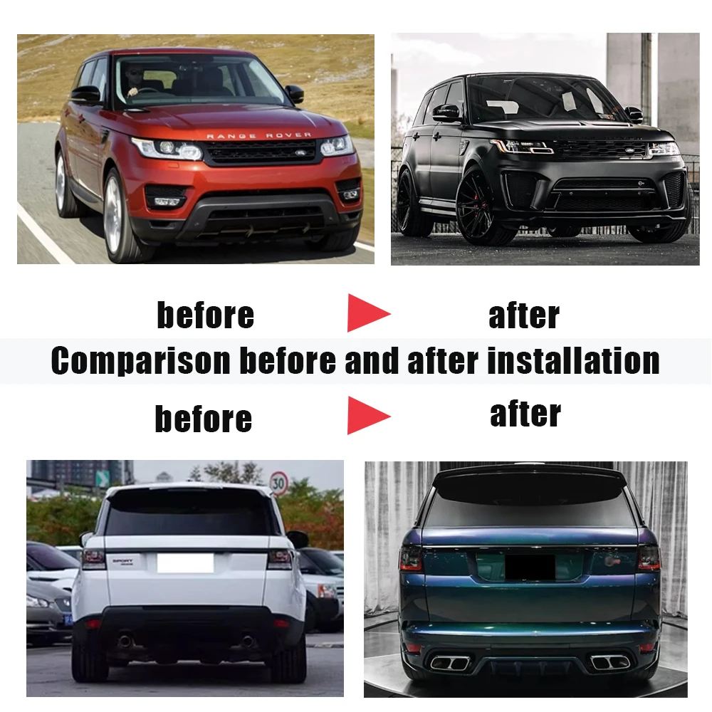 For Range Rover Sport Car Conversion Facelift Bodykit 2014-2017 Upgrade Changed to 2018-2021 SVR Body Kits