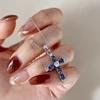 Rhodium Plated Blue