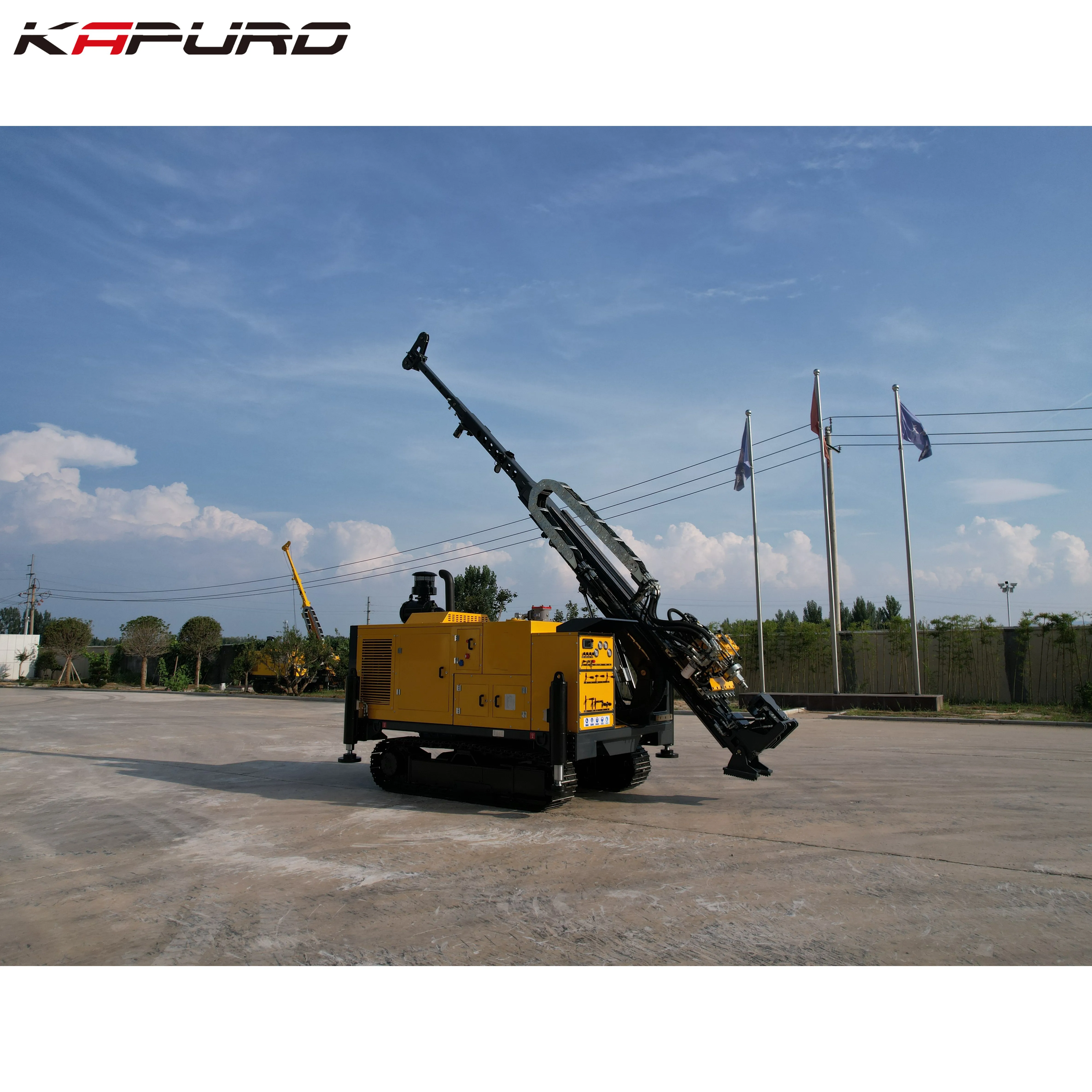 product kapuro kp 1200 new full hydraulic diesel powered 1200mm high efficiency drill rig motor gear pump multi function mining bore-15