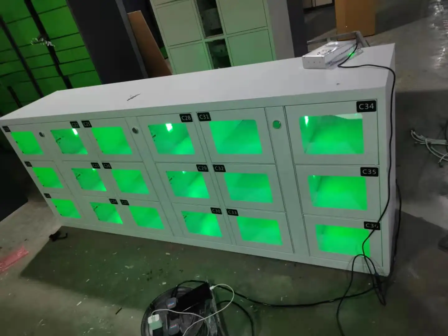 Smart Food Locker PIN Code Barcode Access Fingerprint Face Recognition Cheap Stock Lockers