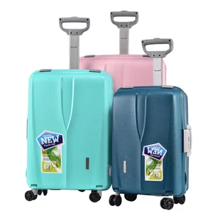 PP Hard case Lightweight Luggage 3 Piece Carry on Luggage Sets with Spinner Wheels Waterproof Hand Luggage Suitcase