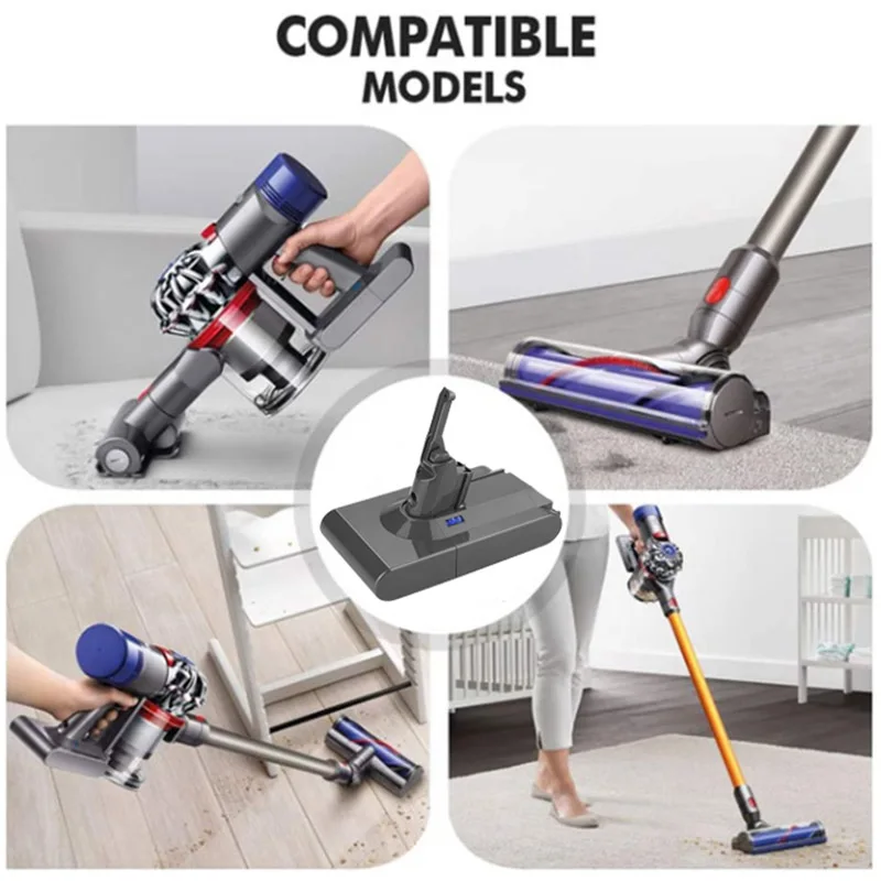 21.6v 3000mah For Dysonsv8 Vacuum Battery Replacement For Dysons Dc58