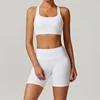 white bra&shorts