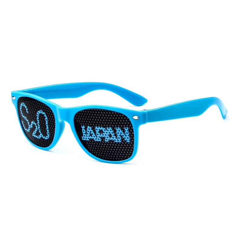 2023 Custom Logo Cheap Price Party Eyewear Sticker Sunglasses Promotional Pinhole Lens Sunglasses