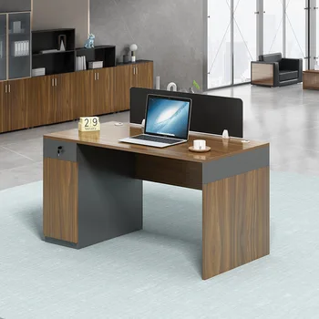 modern cheap modular wood office desk  4 person staff workstation office furniture