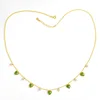 Collana a forma di cuore in diaspro verde-g12-6-07