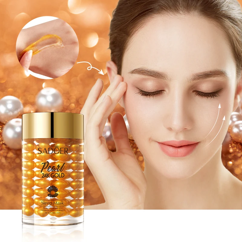 24K Gold Pearl Collagen Gel Facial Mask - Moisturizing, Anti-Aging