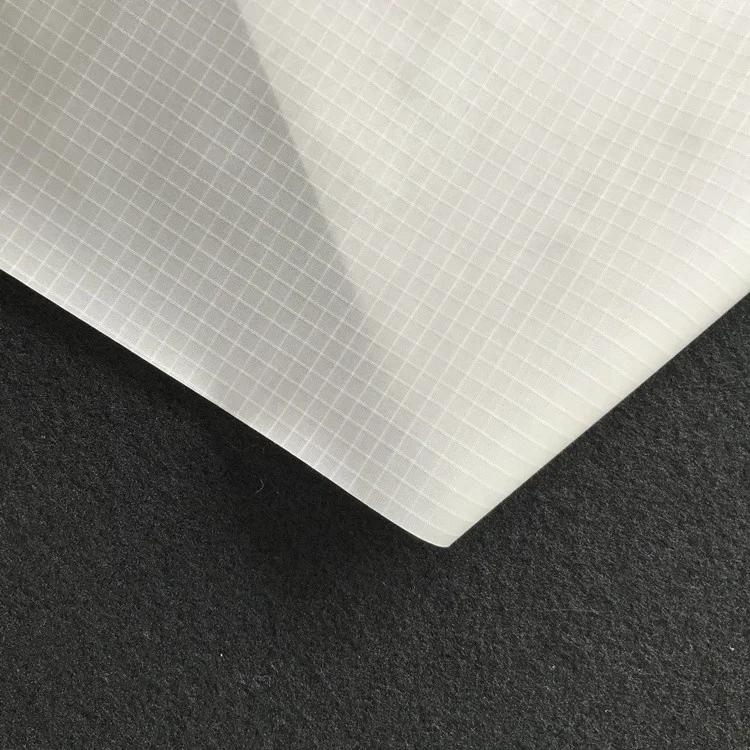 Ultra Thin Inflatable TPU Coated White 30D Nylon 66 Ripstop Fabric Airtight for Airbag