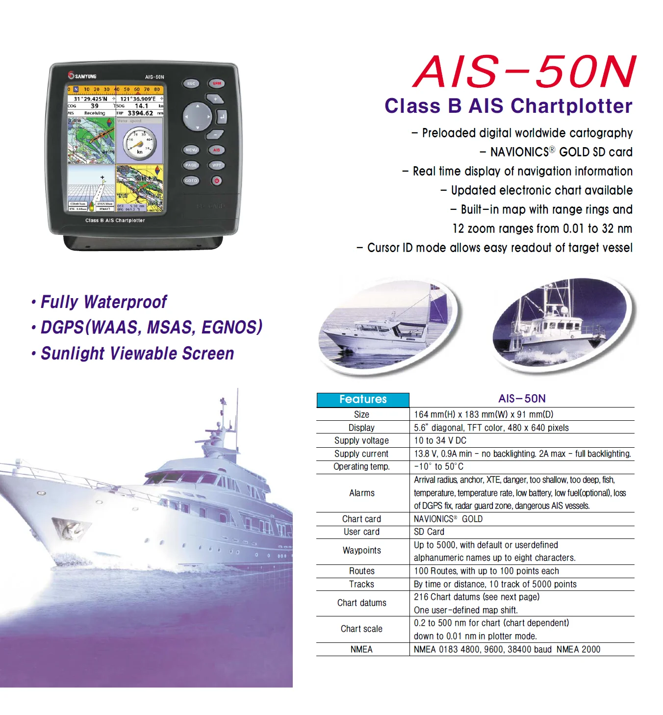 Marine Electronics Navigation Communication Samyung Si50n 5.6