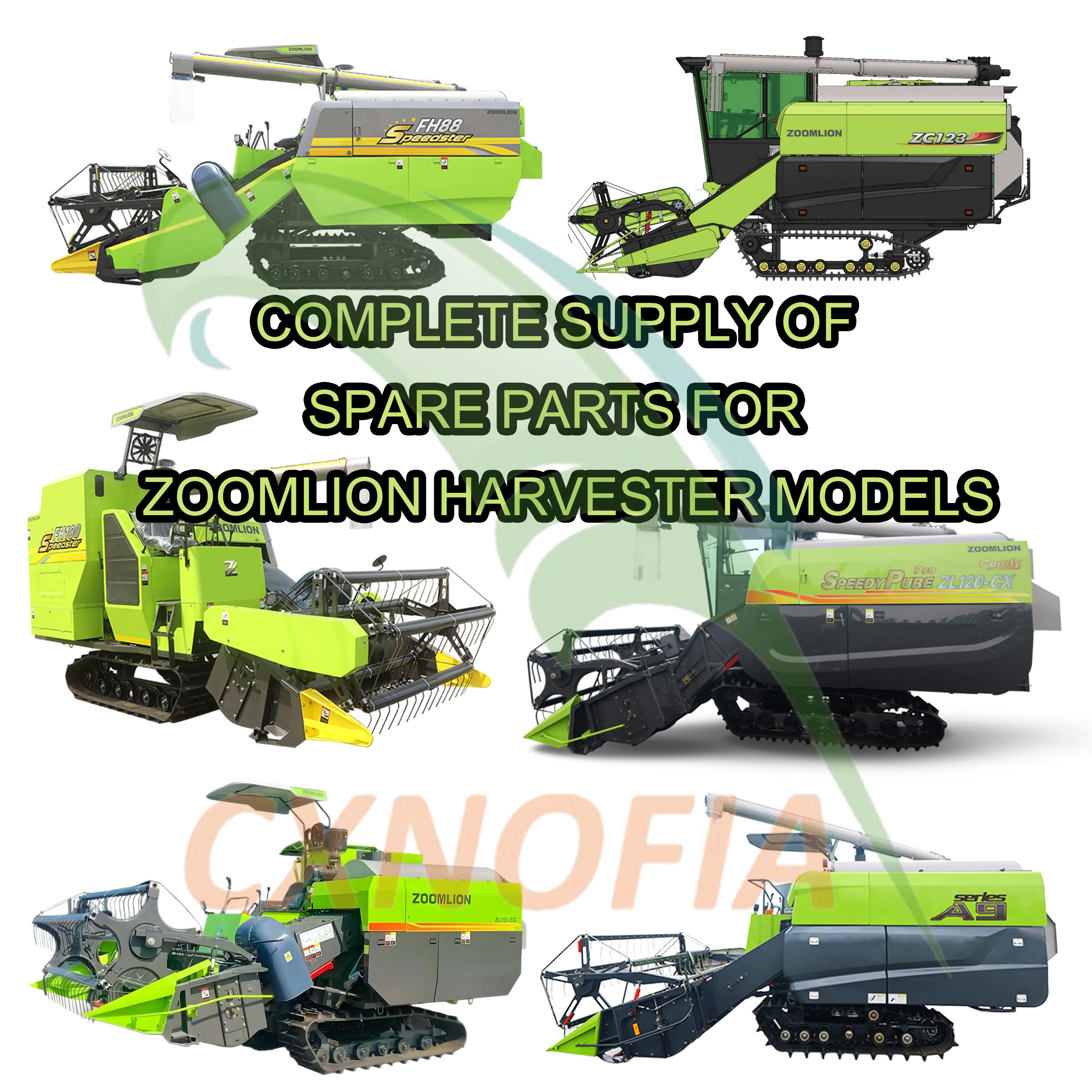 luongson出品 Zoomlion Mini Combine Harvester Spare Parts | New Iron Parts with
