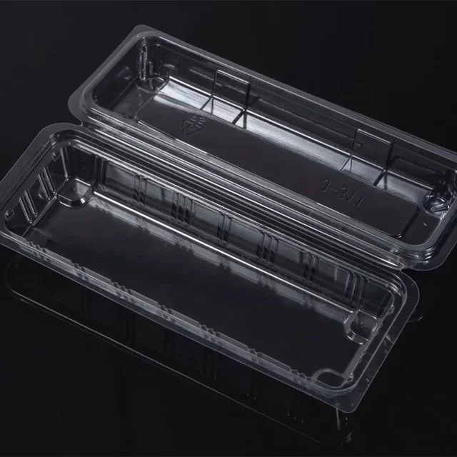 Good Quality Clear Plastic Container Bops Clear Hinged Container