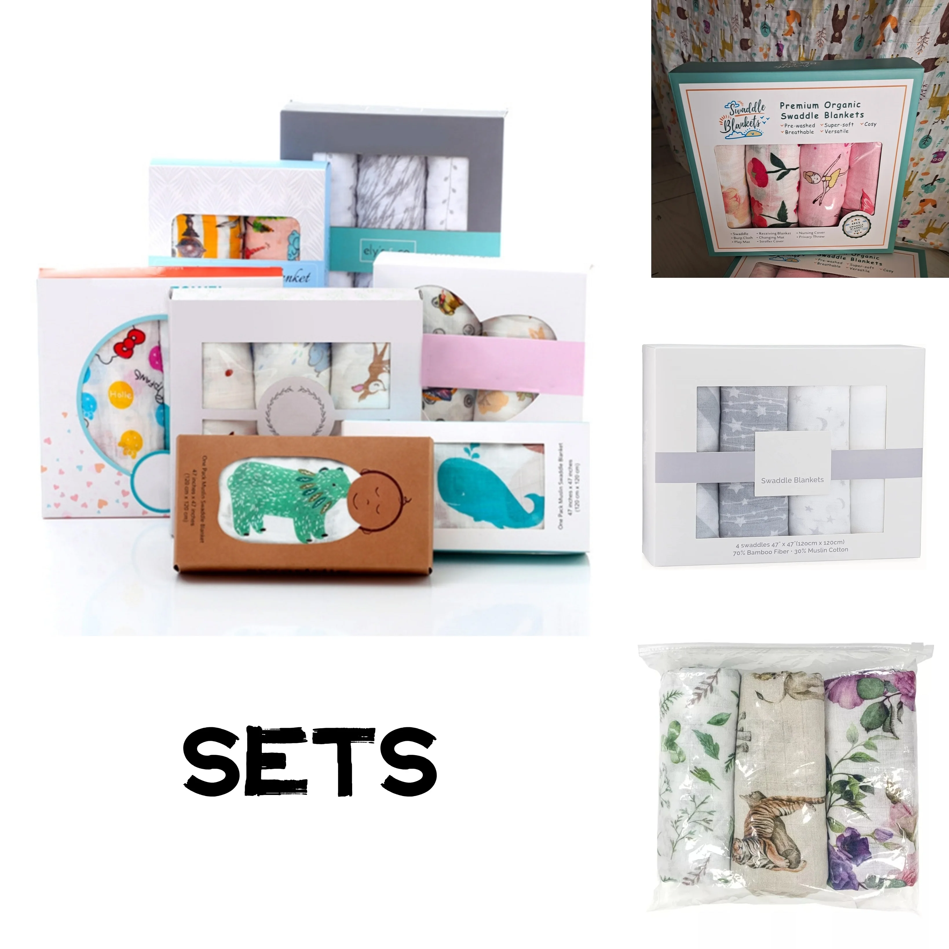 Custom Pattern And Packaging Free Sample Cotton Swaddle Blanket Muslin