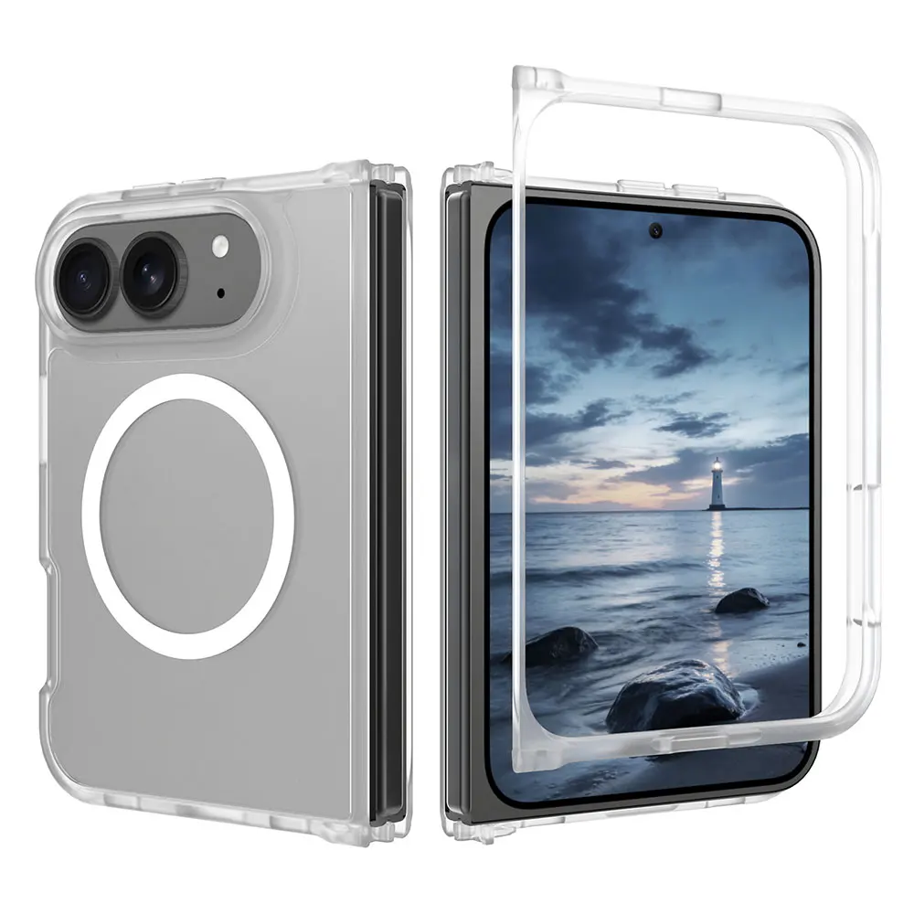 Laudtec Two-Piece TPU+PC Matte Anti-Shock Wireless Charge Magnetic Mobile Phone Back Shell for iPhone 18 Fold Custom Logo OEM